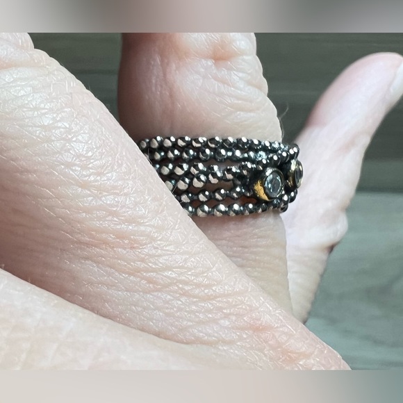 Authentic PANDORA Entangled Beauty Sterling Silver & 14K Gold Diamond Ring - Picture 8 of 9